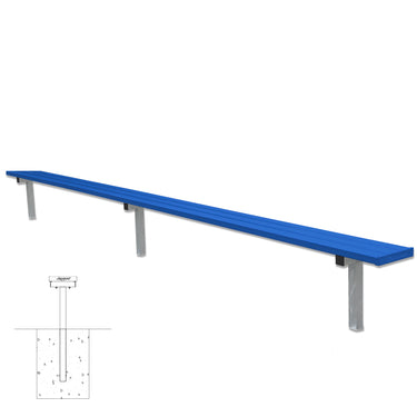 Player Bench - 15 ft. - In-Ground (Powder Coated)